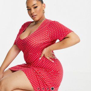 Asos Red Polka Dot Dress